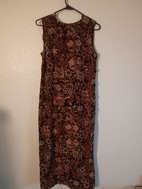 R&K Originals Brown Floral Print Women’s Dress